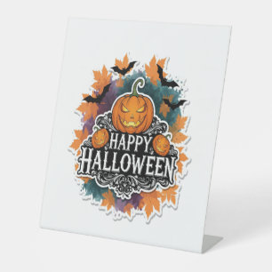 Signe De Table Citations amusantes et Éffrayantes d'Halloween Hap