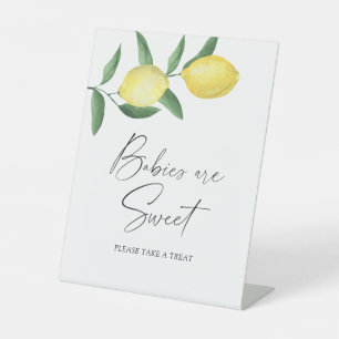 Signe De Table Citron agrumes - bébés sont doux affiche
