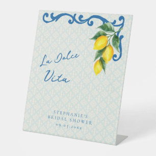 Signe De Table Citron Bleu La Dolce Vita Italienne Inspiré Bridal