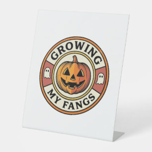 Signe De Table Citrouille d'Halloween Faisant Pousser Mes Crocs B