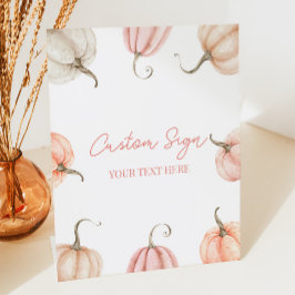 Signe De Table Citrouille rose Automne Automne Fête personnalisée