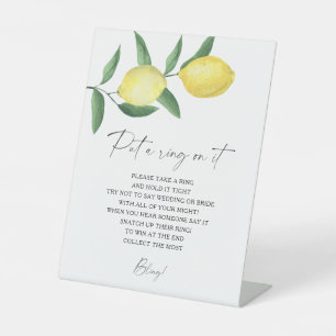 Signe De Table Citrus - printemps mettre une bague dessus jeu