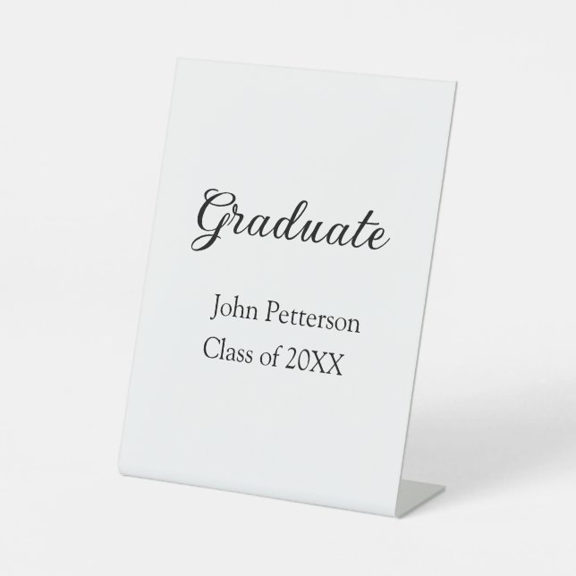 Signe De Table Classe de fin d'études de 20XX simple graduation m (Recto)