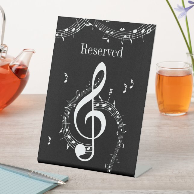 Signe De Table Climacic G Clef Music Black (In SItu)