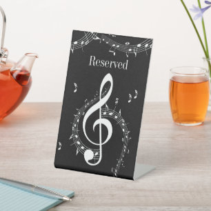 Signe De Table Climacic G Clef Musique Black Piédestal Signal