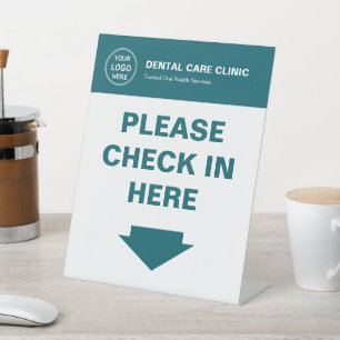 Signe De Table Clinique dentaire Logo de dentiste professionnel V