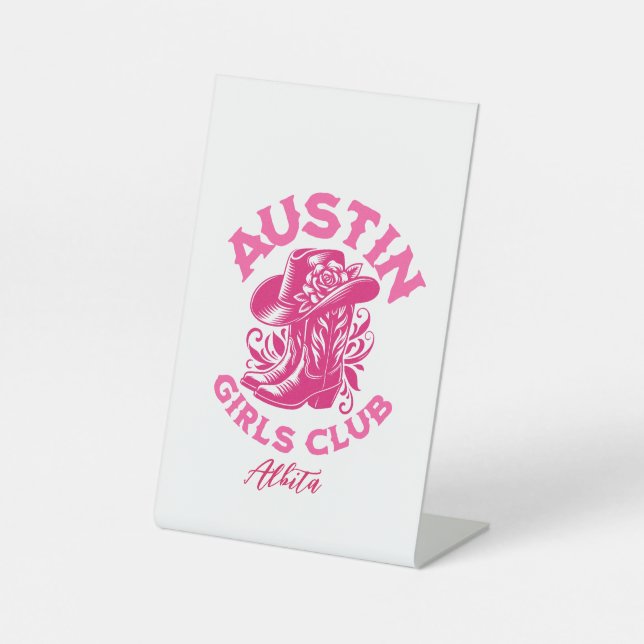 Signe De Table club de filles austin dernier rodéo (Recto)