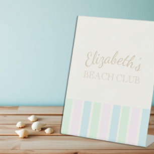 Signe De Table Club de plage anniversaire