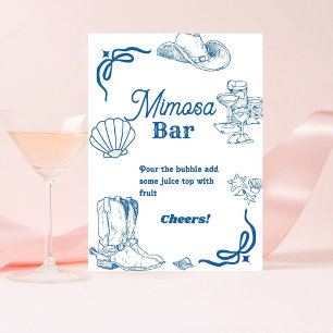 Signe De Table Coastal Cowgirl Ocean Bachelorette Mimosa Bar Menu