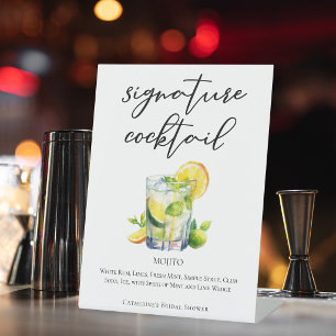 Signe De Table Cocktail Signature Chic Mojito Simple