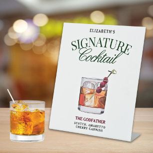 Signe De Table Cocktail Signature Classy Green & Red