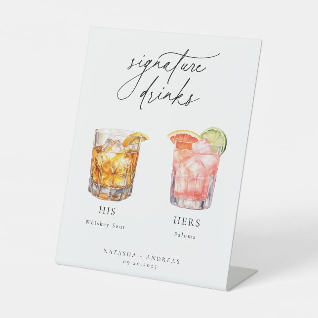 Signe De Table Cocktails contemporains Signature Boissons (Recto)