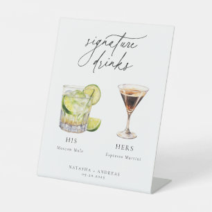 Signe De Table Cocktails contemporains Signature Boissons