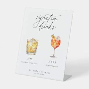 Signe De Table Cocktails contemporains Signature Boissons