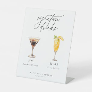 Signe De Table Cocktails contemporains Signature Boissons