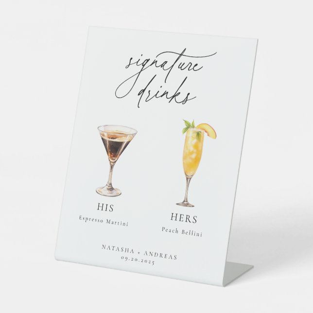 Signe De Table Cocktails contemporains Signature Boissons (Recto)