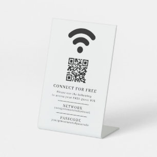 Signe De Table Code d'accès réseau Wifi informations d'invité cod