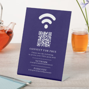 Signe De Table Code d'accès réseau Wifi informations d'invité per