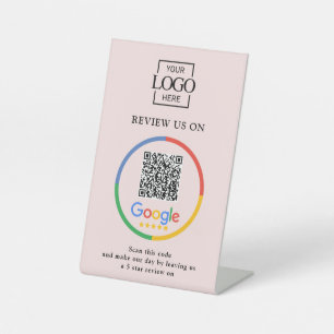 Signe De Table Code QR d'avis Google promotionnels modernes pour