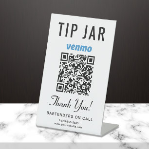 Signe De Table Code QR de Jar Venmo