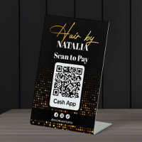 Code QR de l'application de paiement du salon de c