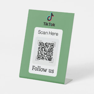 Signe De Table Code QR de nos vidéos Suivez-nous sur TikTok