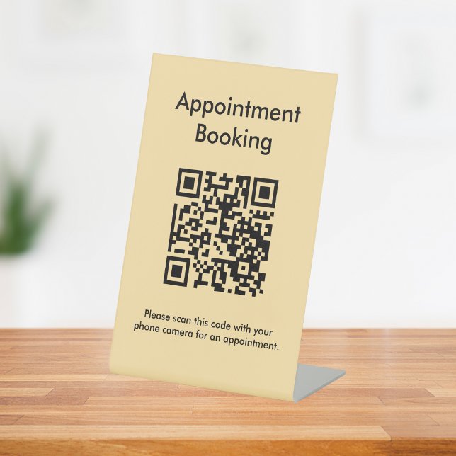 Signe De Table Code QR de réservation de rendez-vous (Créateur téléchargé)