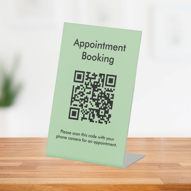 Signe De Table Code QR de réservation de rendez-vous (Créateur téléchargé)