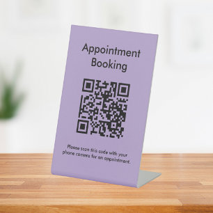 Signe De Table Code QR de réservation de rendez-vous