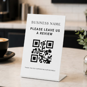 Signe De Table Code QR de révision de congé d'entreprise