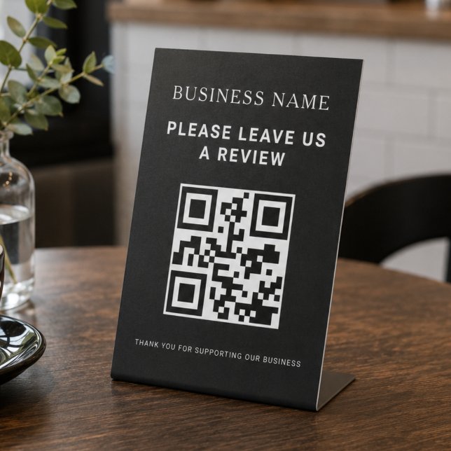 Signe De Table Code QR de révision de l'entreprise (Créateur téléchargé)