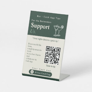 Signe De Table Code QR de soutien esthétique pour nous Conseils