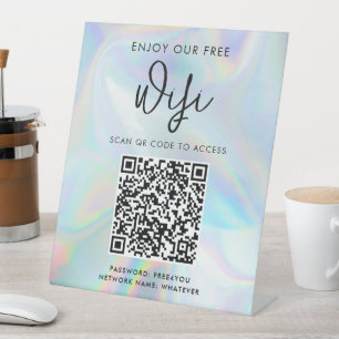 Signe De Table Code QR d'entreprise moderne Holowifi