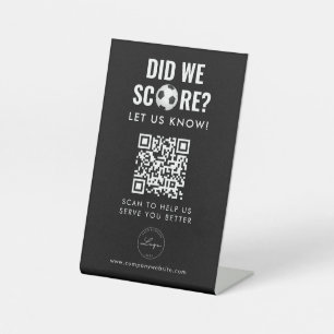Signe De Table Code QR   Logo des services de commentaires profes