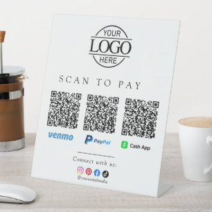 Signe De Table Code Qr Logo Entreprise Scan To Pay Table Basse