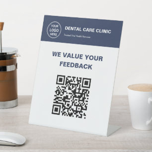 Signe De Table Code QR Logo Personnalisé Clinique Dentaire Dentis