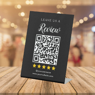 Signe De Table Code QR moderne Médias sociaux Laissons-nous un co