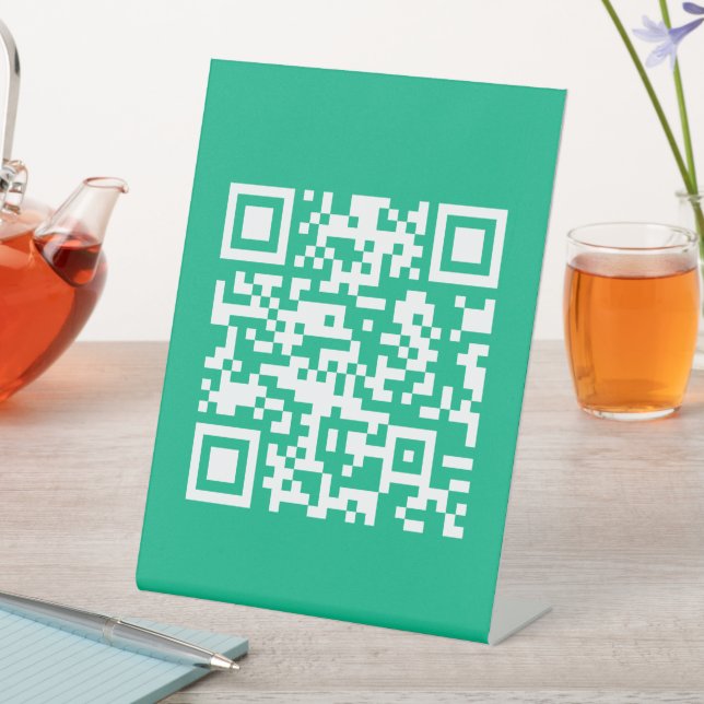Signe De Table Code QR modifiable Générer votre propre code | Ver (In SItu)