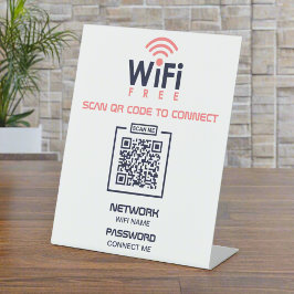 Signe De Table Code QR personnalisé l WIFI Mot de passe WIFI grat