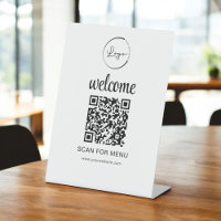Code QR personnalisé Menu Texte Entreprise moderne