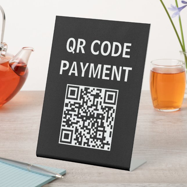 Signe De Table Code QR - Signal de paiement, Paiement sans fil (In SItu)