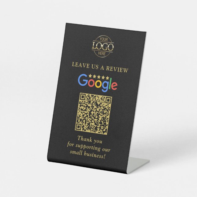 Signe De Table Code QR simple personnalisé pour les avis Google a (Recto)