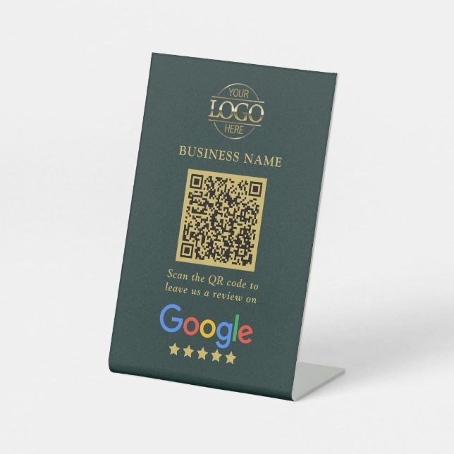 Signe De Table Code QR simple personnalisé pour les avis Google a (Recto)
