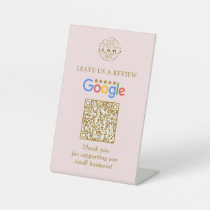 Signe De Table Code QR simple personnalisé pour les avis Google a