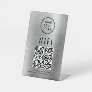 Signe De Table Code QR Wifi Logo Entreprise Scannez pour vous con