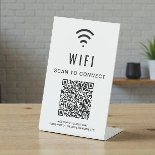 Signe De Table Code QR Wifi Scan Pour Connexion