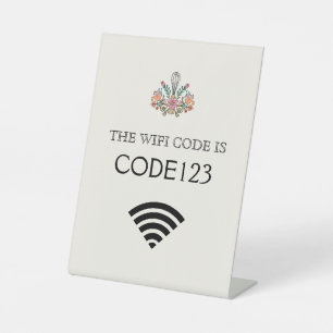 Signe De Table Code Wifi de boulangerie QR
