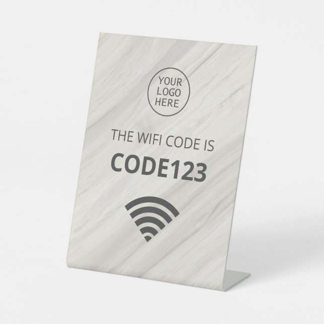 Signe De Table Code Wifi Spa naturel QR (Recto)