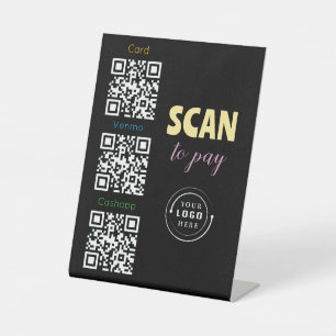 Signe De Table Codes QR Téléchargement et logo 3 applications de