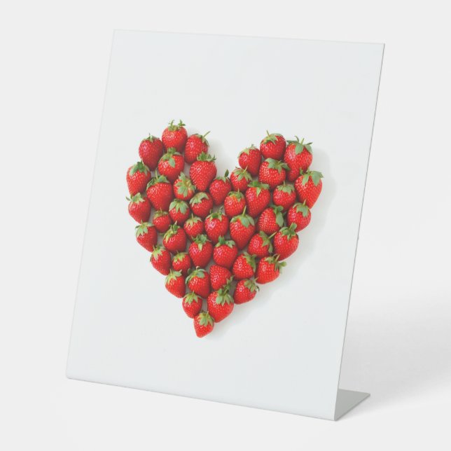 Signe De Table Coeur fraise (Recto)